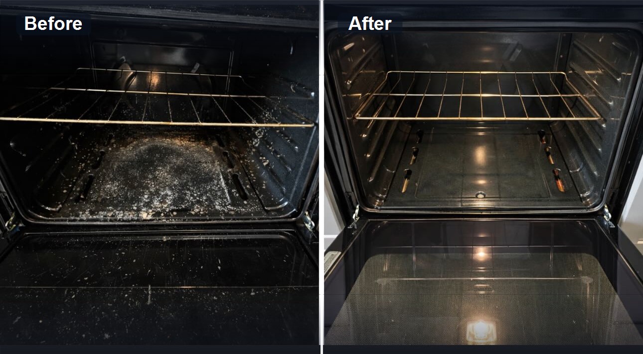 Appliance before and after cleaning result